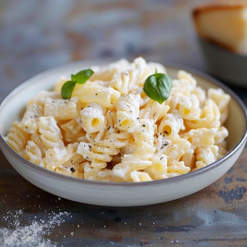 Una ciotola di pasta con erbe fresche.