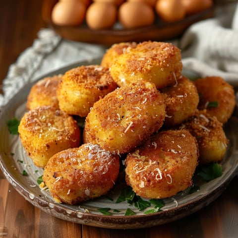 Piatti con pancetta e parmigiano.