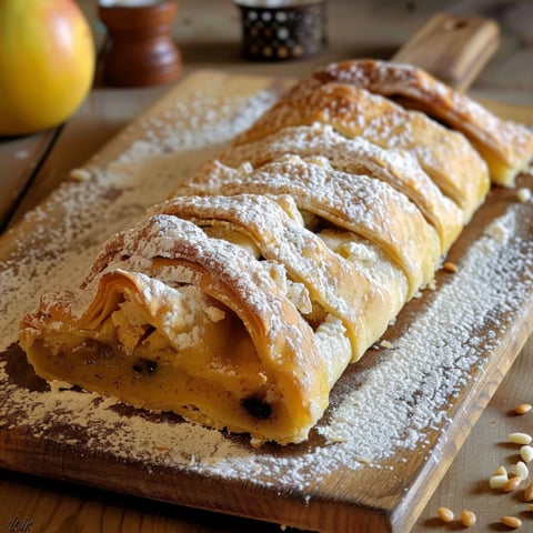 Un'immagine di un'insalata con frullato di frutta e noci.