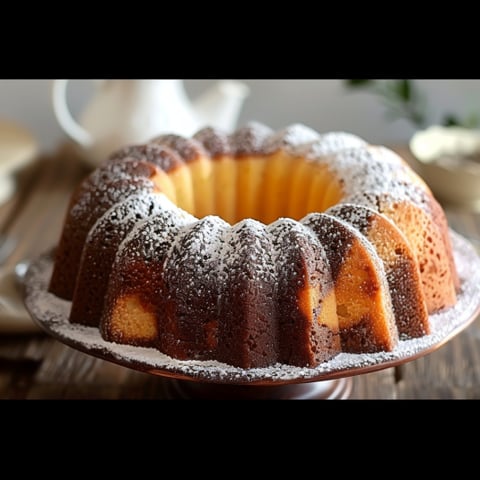 Un cake con polvere di zucchero.