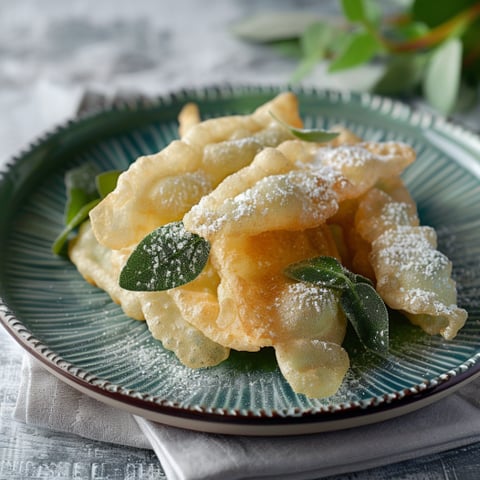 Piatti con polvere di zucchero.