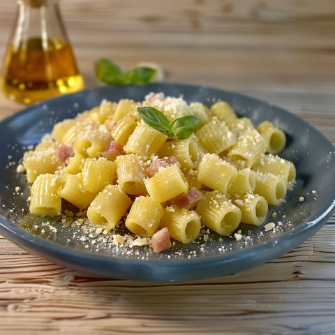 Penne con verdura e formaggio.