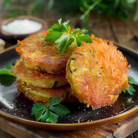 Piatti di verdura con erbe fresche.