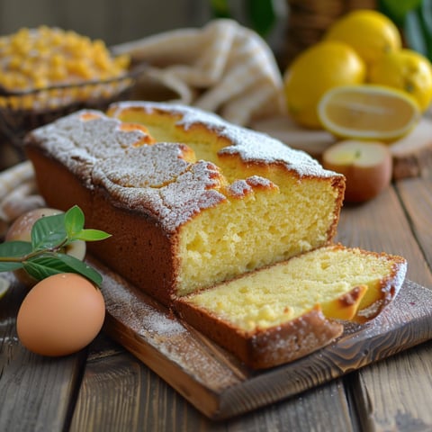 Una tavolata con un pane e un uovo.