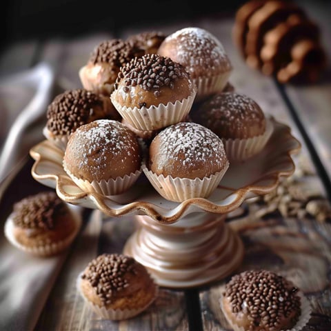 Un piatto con 12 cupcake con granella e cioccolato.