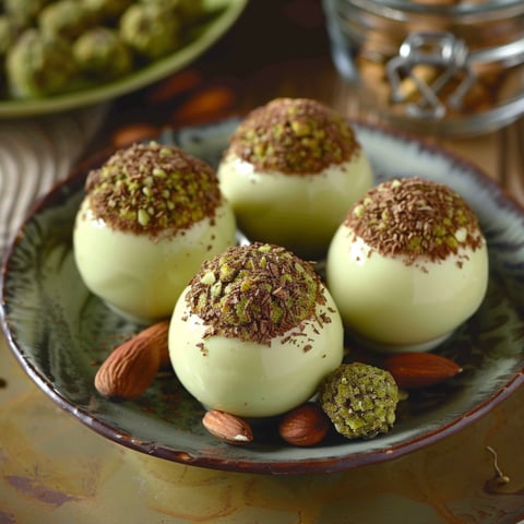 Quattro dolci con almondine e cacao.