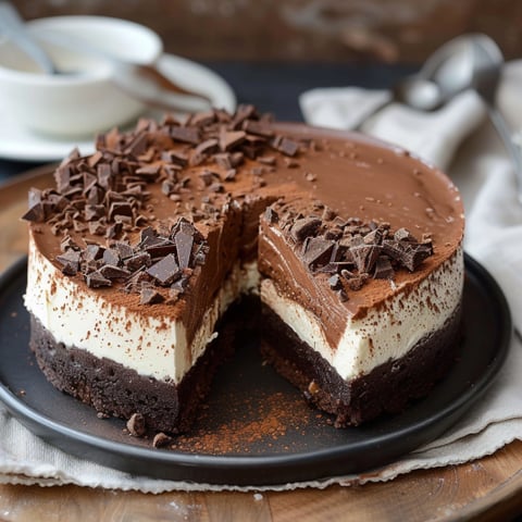 Una torta di cioccolato con il suo spuntino.