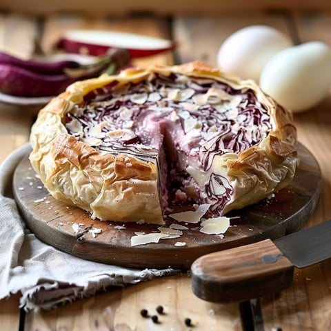 Pizza con marroni e formaggio.