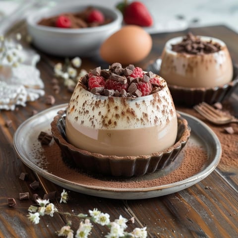 Due dolci con crema e frutta.