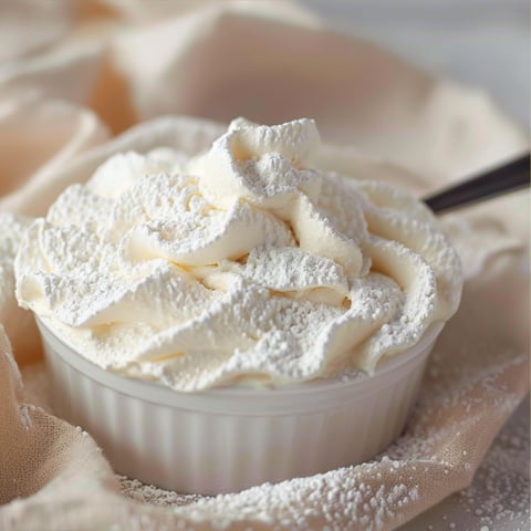 Un bicchiere di crema di frullato con frullati bianchi.