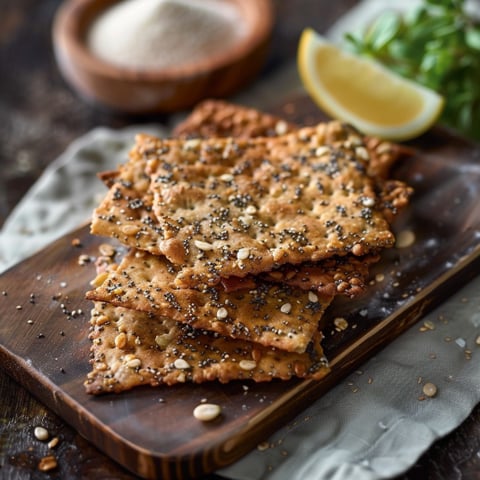 Quattro pezzi di pizza con semi di sesamo.