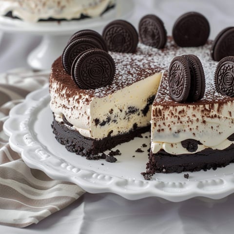 Un dolce con crema e cioccolato.