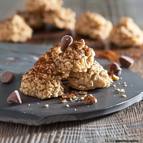 Un piatto di ciambelle con cioccolato e noci.