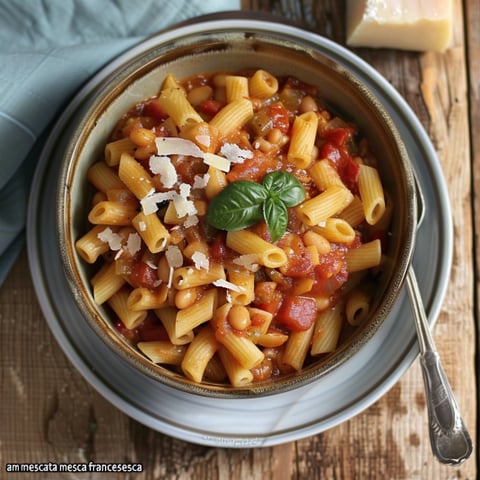 Una ciotola di pasta con verdura e formaggio.