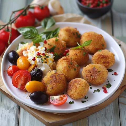 Piatti di verdura con patate e olive.