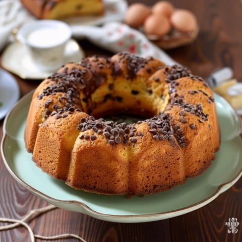 Cake con cioccolato e noci.