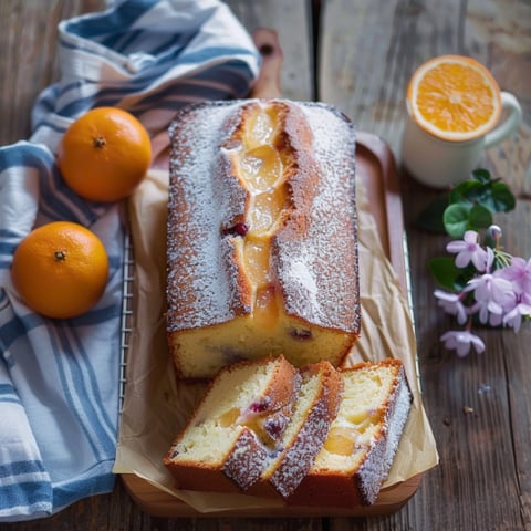 Una tavolata con un pan di frutta e un cake.