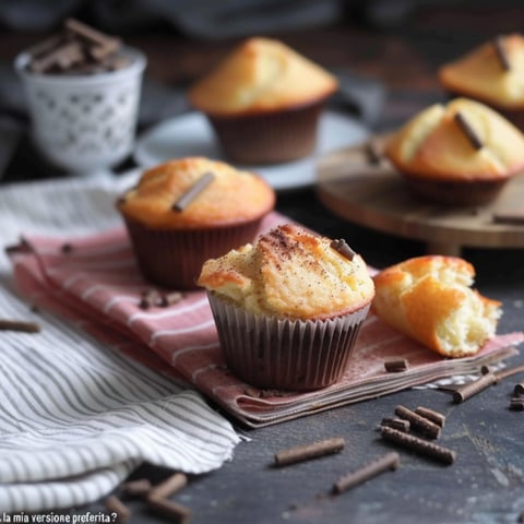 Muffin con cacao e cannoli.