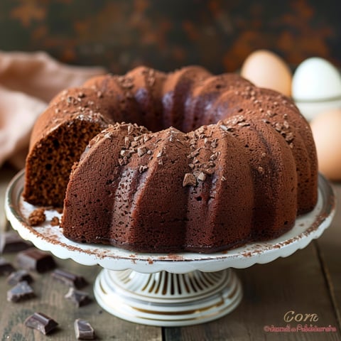 Cake di cioccolato con crumbs.