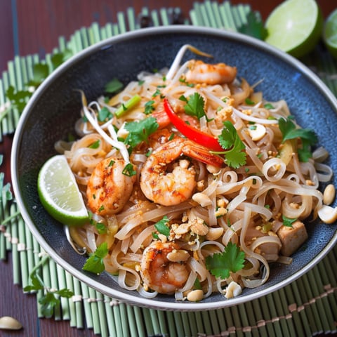 Una ciotola di noodles con pesce e verdure.
