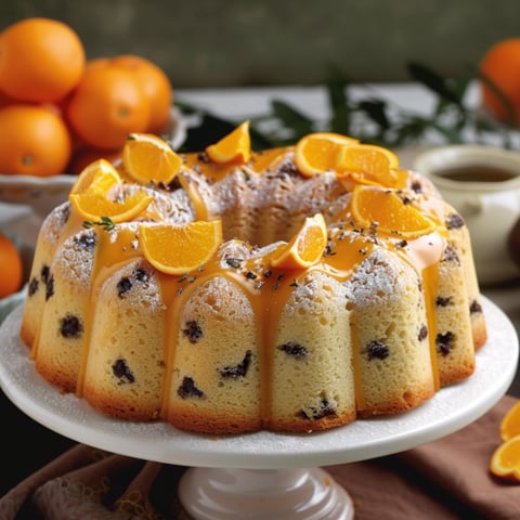 Un dolce a base di frutta con il nome "Cake" scritto sulla parte superiore.