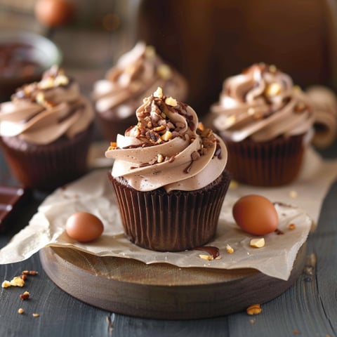 Cupcake con caramello e nocciole.
