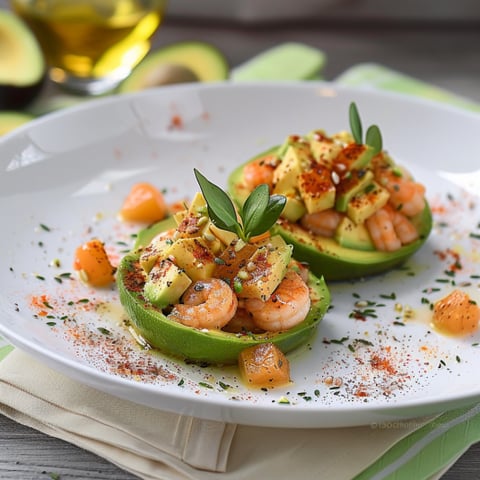 Piatti di pesce con avocado e lime.