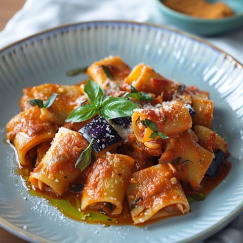 Piatti di pasta con verdure e formaggio.
