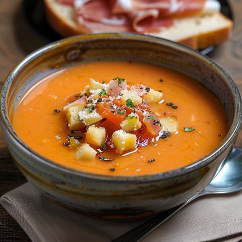 Una tazza di zuppa con carote e formaggio.