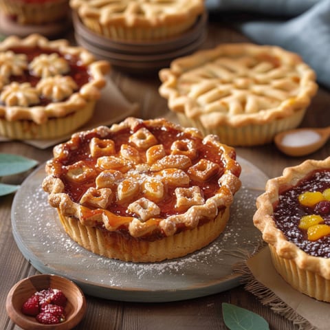 Torta con frutta e crema.