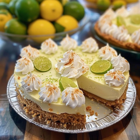 Una torta con crema e limoni.