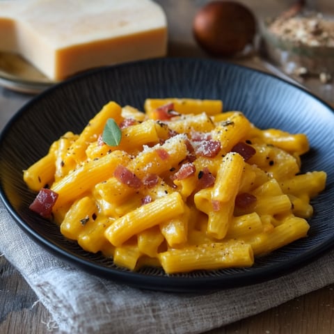 Penne con salmone e formaggio.