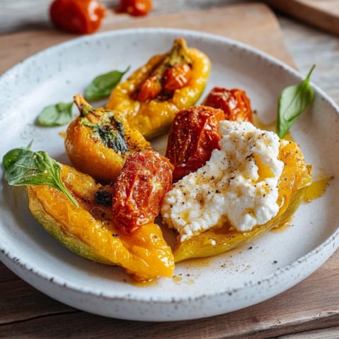 Piatti di verdura con formaggio e pomodori.