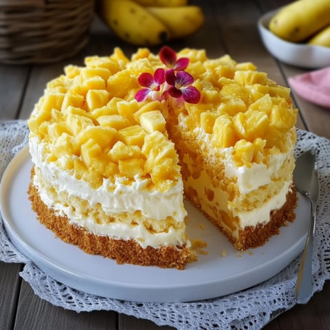 Una torta con frutta e crema.