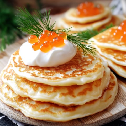 Pancakes con burro e salmone.