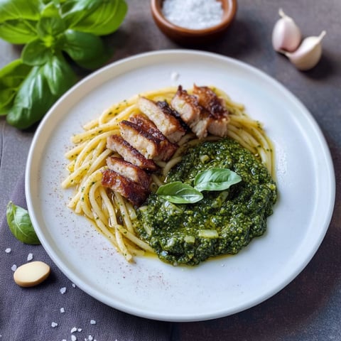 Piatti di carne e verdure con spinaci e basilico.