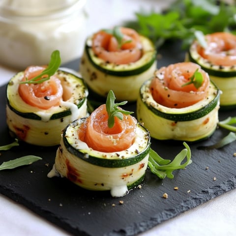 Zucchini con pesce e crema.