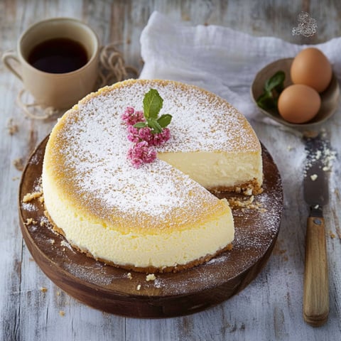 Una torta con frullato di caffè e limone.