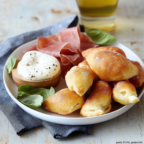 Un piatto di bruschetta con formaggio e prosciutto.