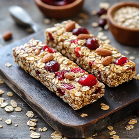 Due barrette di cereale con frutta e noci.