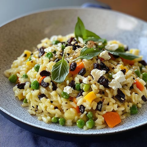 Riso con verdure e noci.