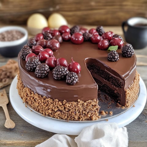 Cake con frutta e cioccolato.