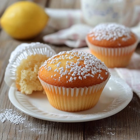 Due cupcakes con zucchero e limone.