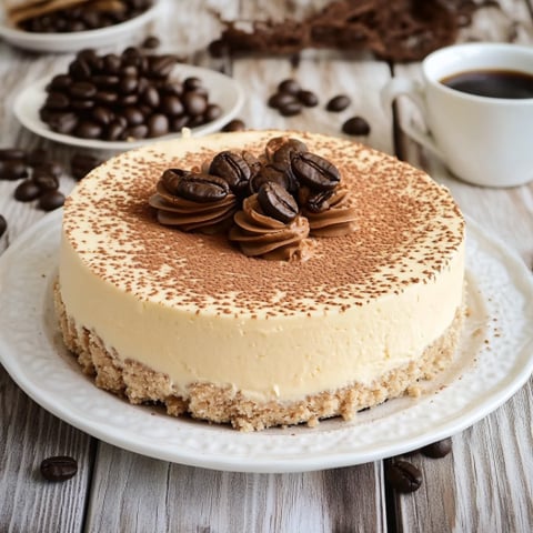 Una torta con caffè e cioccolato.