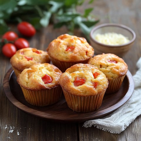 Un piatto con 6 cupcake con marmelada e semi di tomate.