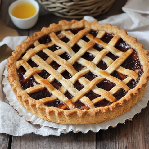 Torta con frullato di frutta.