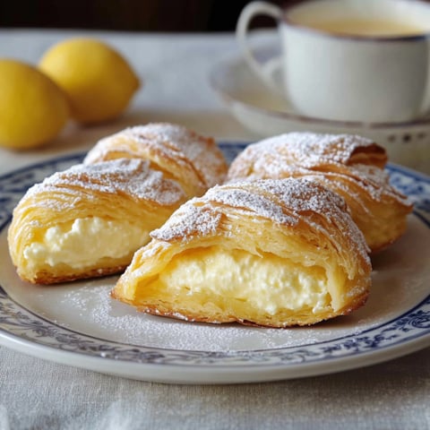 Due croissant con la crema e le spezie.