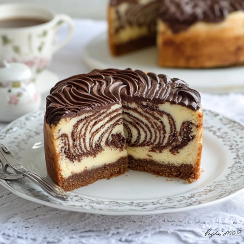 Una torta con crema e cioccolato.