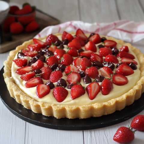 Torta con frutta fresca.