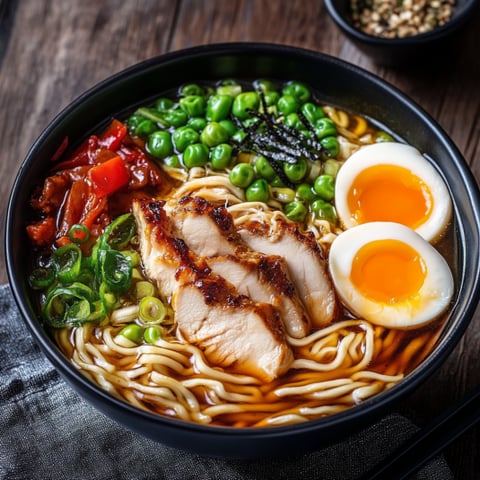 Una ciotola di riso con uova e carne.